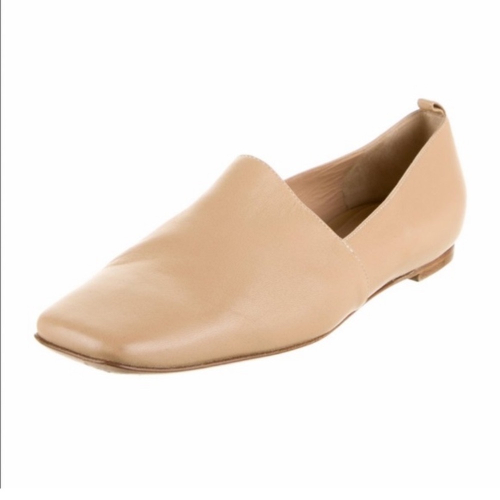 Gianvito Rossi Beige Leather Flats